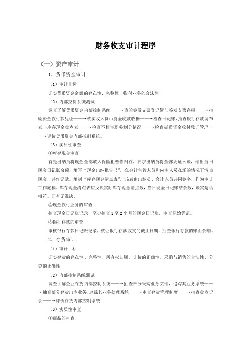 财务收支审计程序