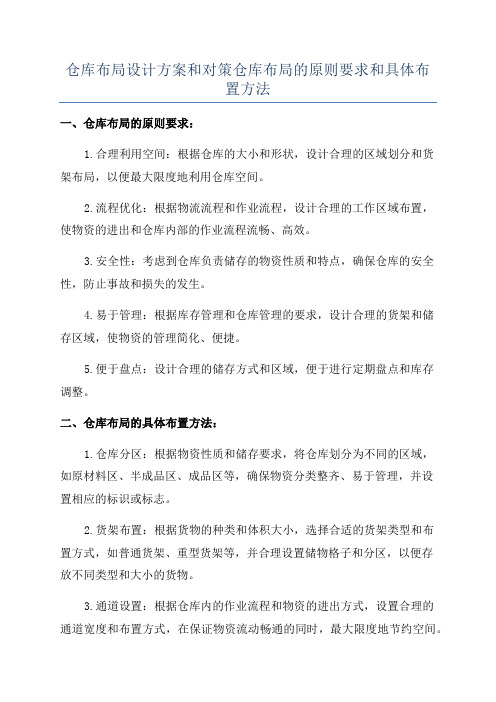 仓库布局设计方案和对策仓库布局的原则要求和具体布置方法