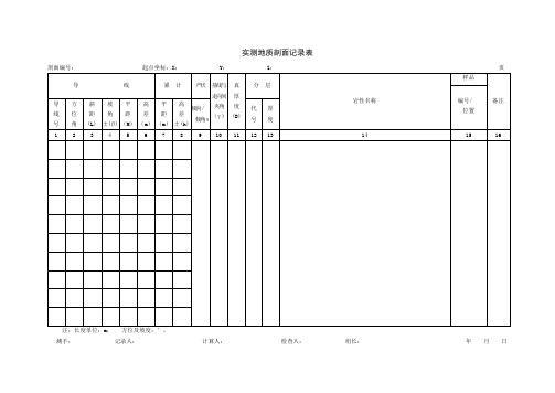 剖面记录表2