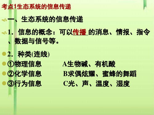 高三生物一轮复习必修三第章信息传递和稳定性、保护