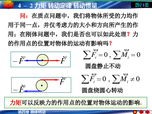 4-2 力矩 转动定律 转动惯量