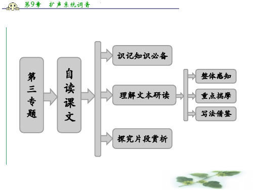 高二语文苏教选修《现代散文选读》课件：第3专题  自读课文 意挂上了树梢