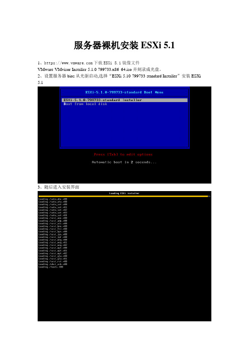 ESXi 5.1安装文档整理