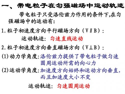 带电粒子在磁场中的运动 整理