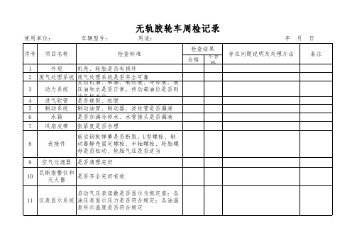 无胶轮车周检记录