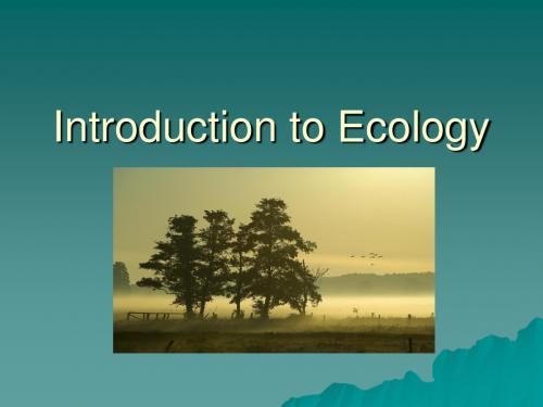 Introduction to Ecology