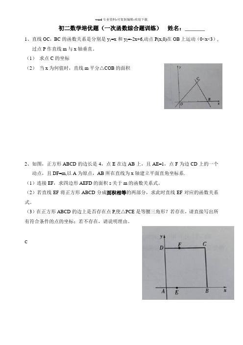 一次函数培优(面积整理