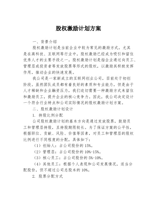 股权激励计划方案