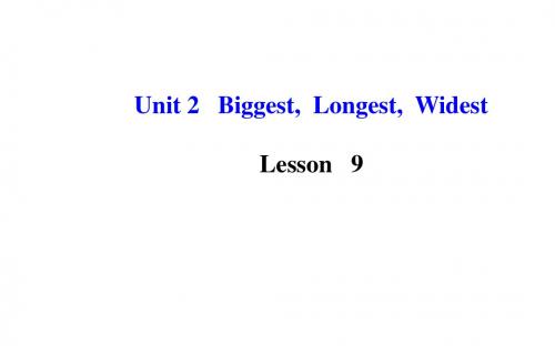 Unit 2 Biggest,Longest,Widest Lesson 9课件  冀教版九年级上册