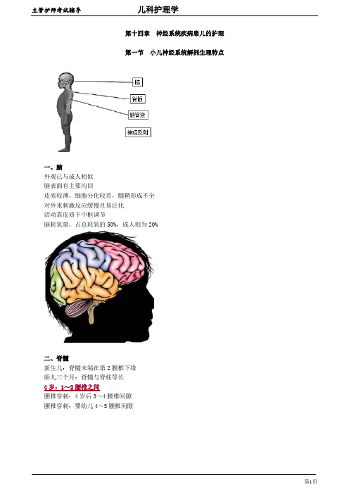 主管护师-儿科护理学讲义-14