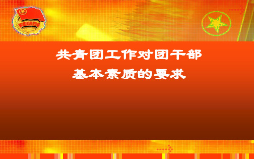 共青团工作对团干部基本素质的要求