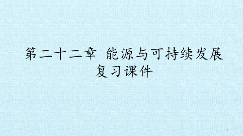 人教版能源与可持续发展复习课件