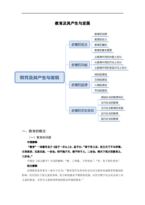 教育及其产生与发展