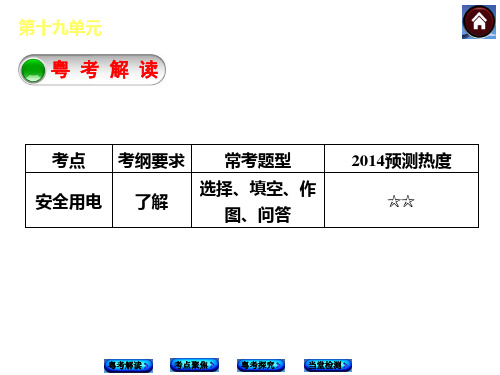 (广东专版)2014中考物理【第19单元】生活用电ppt课件_PPT幻灯片