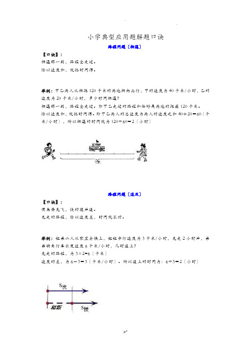 小学典型应用题解题口诀