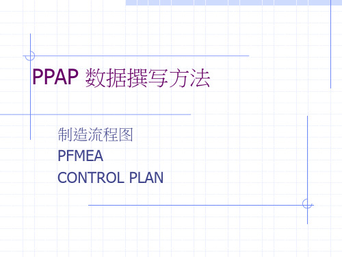 PPAP资料撰写方法(制造流程图、PFMEA和控制计划)