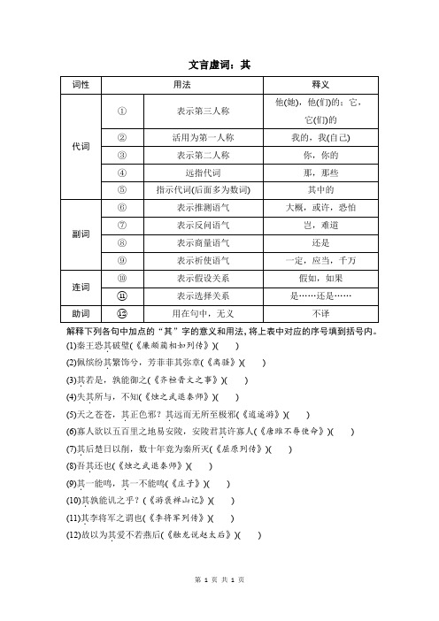 文言虚词:其
