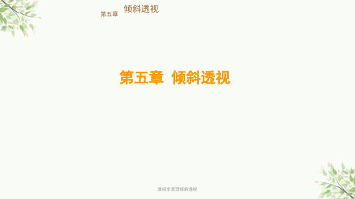 透视学原理倾斜透视课件