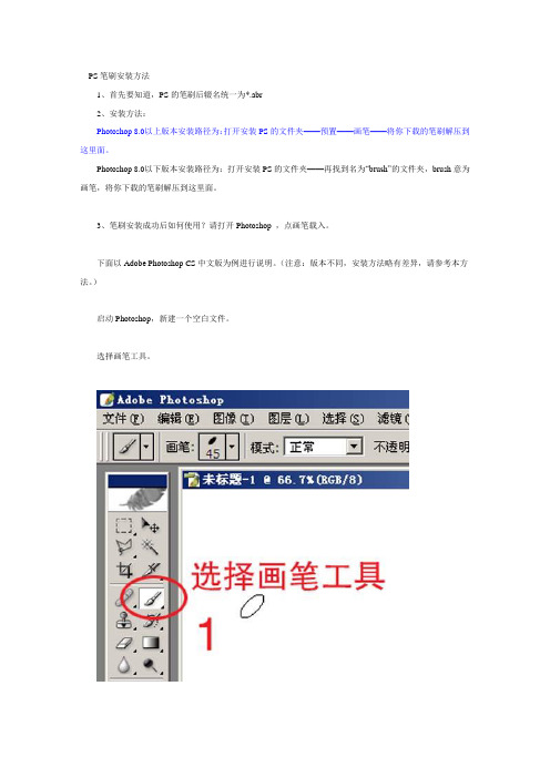 PS安装怎么安装笔刷、滤镜、图案、渐变？