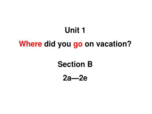 人教版英语八年级上册Unit 1Section B  2a—2e课件