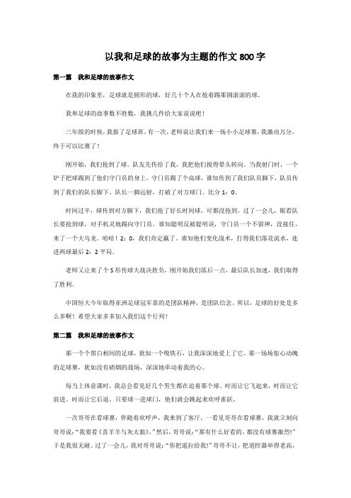 以我和足球的故事为主题的作文800字