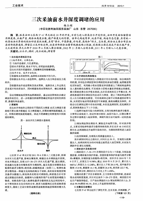 三次采油前水井深度调堵的应用