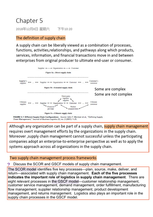 物流学 墨菲Chapter 5 笔记