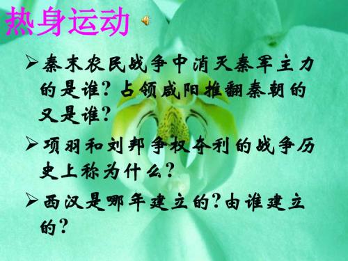 “休养生息”与“文景之治”ppt1 华东师大版