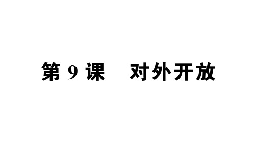 人教部编版《对外开放》课件-完美版2