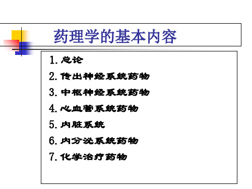 第1章 药理学绪论PPT幻灯片