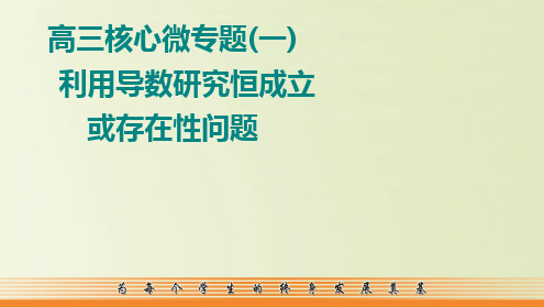 高三核心微专题(一)利用导数研究恒成立或存在性问题