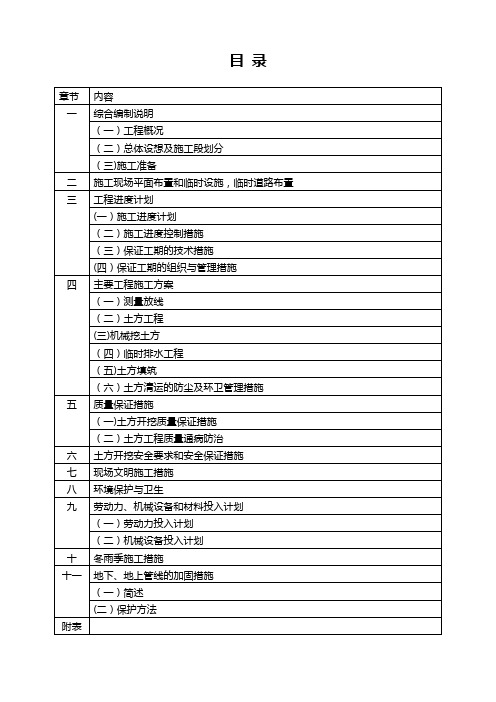 清表工程施工组织设计