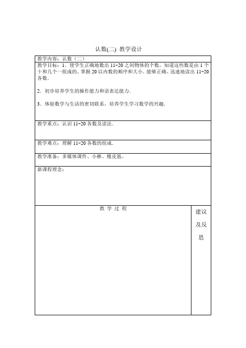 苏教版小学数学一年级上册《九 认识11~20各数:1.数数、读数》优质课教学设计_1