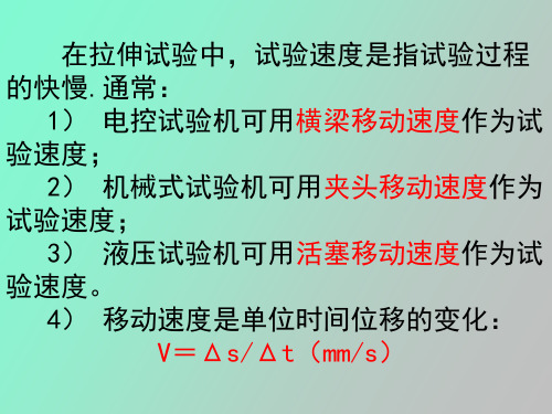 金属拉伸试验标准对试验速度的