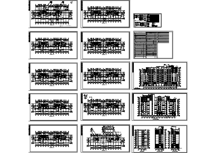 九层度假公寓建筑设计CAD施工图（含设计说明）