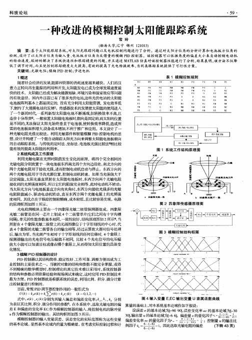 一种改进的模糊控制太阳能跟踪系统