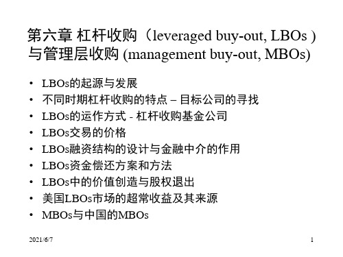 第六章讲义LBOs-and-MOBsPPT课件