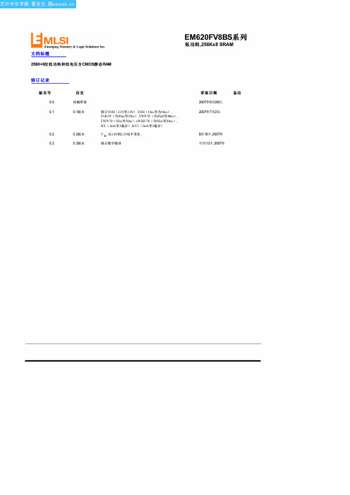 EM682FT16FS-45S中文资料(List Unclassifed)中文数据手册「EasyDatasheet - 矽搜」