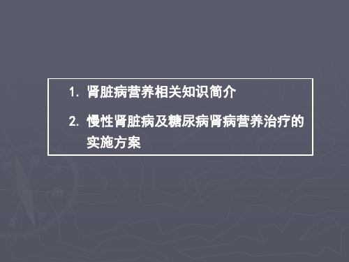 慢性肾脏病及糖尿病肾病的营养治疗的实施_PPT课件