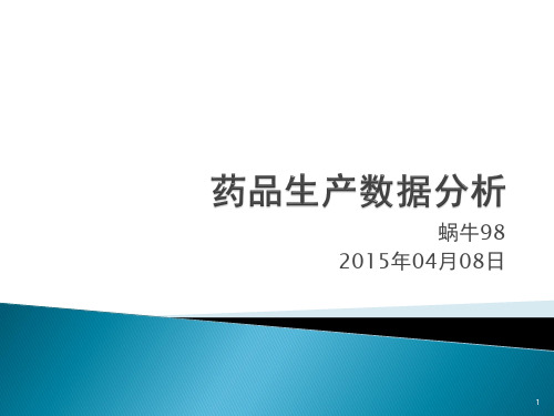 药品生产数据分析PPT演示课件