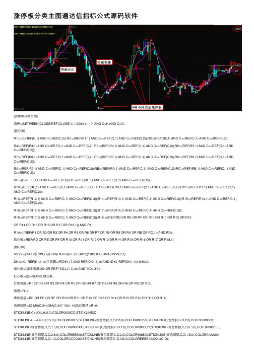 涨停板分类主图通达信指标公式源码软件