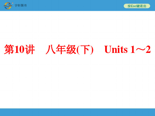 【中考备战策略】2017年中考英语(人教版)总复习第10讲 八年级(下) Units 1～2