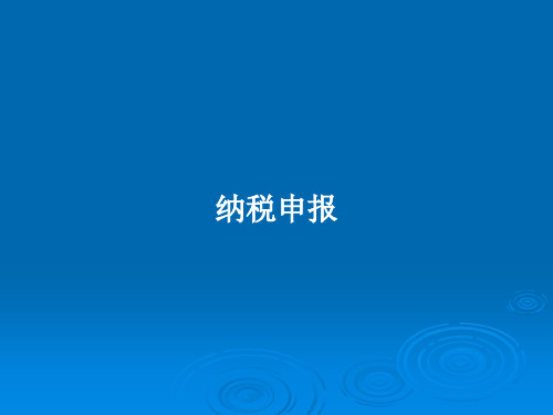 纳税申报PPT学习教案