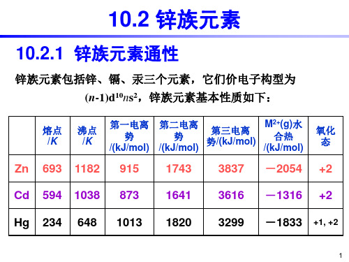 无机化学-锌族元素