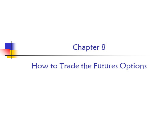 Chapter 8 How to Trade the Futures Options 国际期货市场运作(英文 教学课件)