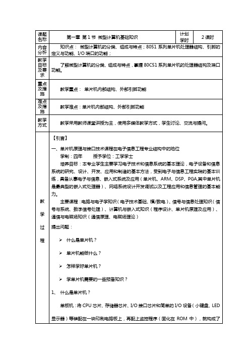 CH1第一节单片机基础