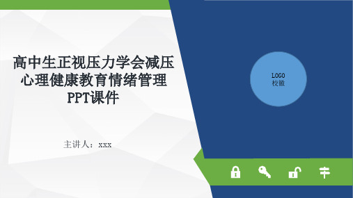 高中生正视压力学会减压心理健康教育情绪管理PPT课件下载