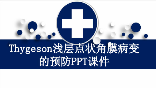 Thygeson浅层点状角膜病变的预防PPT课件