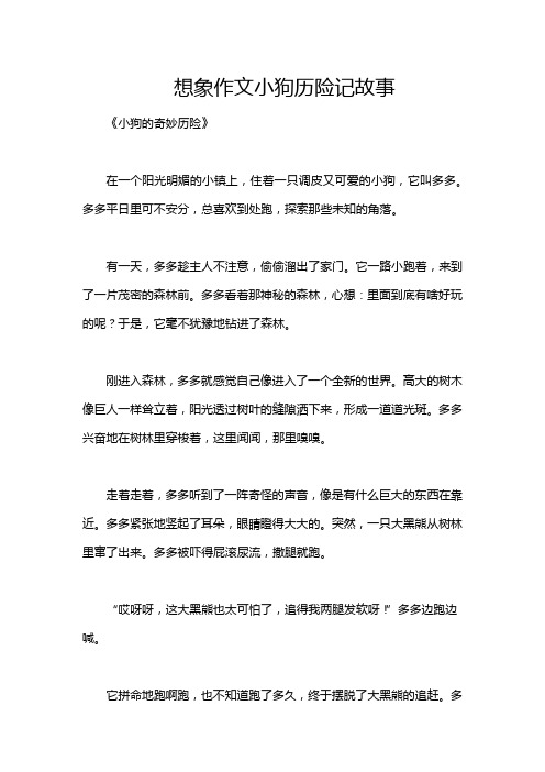 想象作文小狗历险记故事