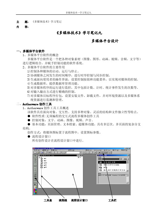 天大《多媒体技术》学习笔记九